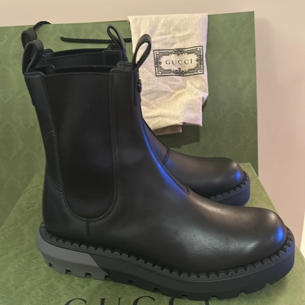 Gucci Men Leather Boots
